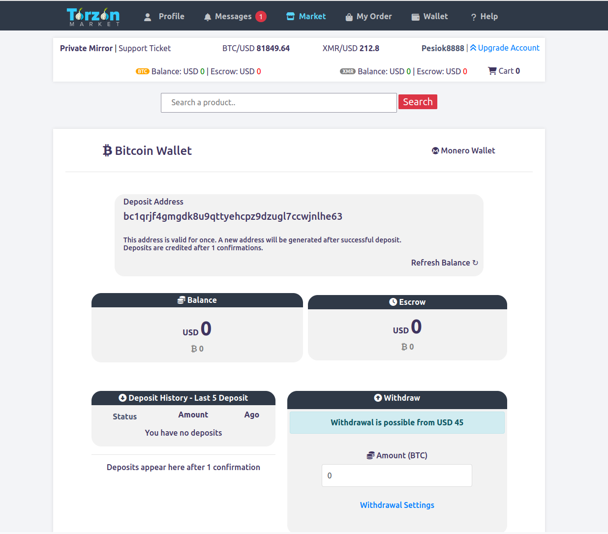 Cryptocurrency Wallet Interface for Secure Transactions